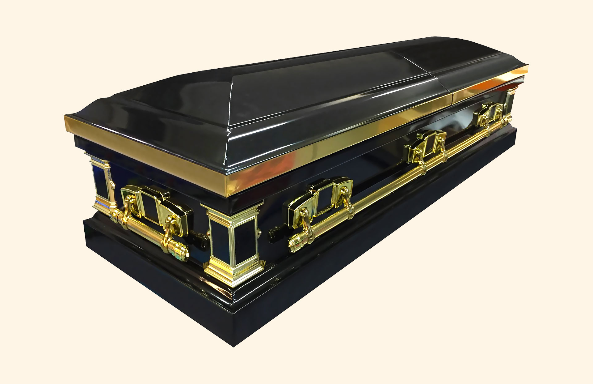Devotion Casket Black and Gold